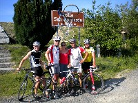 Manfred, Wolfi, Silke, Michi und Kurt am Colle San Bernardo