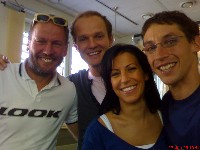 Radlwolf, Konrad Weixelbraun, Ute Pichler und Michael Kurz im ORF Landesstudio K&auml;rnten