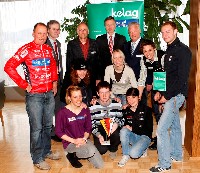 Wolfgang Dabernig (Behindertenradsport), Werner Pietsch (Kelag), Raimund Berger (K&auml;rnten Sport), DI Harald Kogler (Kelag), Reinhard Tellian (Landesportdirektor), 