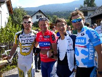 Bernhard Eisel,  Wolfgang Dabernig,  Michael Kurz und Peter Wrolich bei der "Tour de Franz 2009"