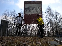 Radlwolf mit Trainingspartner Kurt Strobl auf den Spuren des legendären Radprofis Ottavio Botteccia