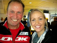 Weltmeisterin Jasmin Ouschan mit Paralymicsilbermedaillengewinner Wolfgang Dabernig