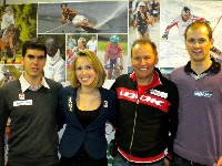 Die Gailtaler K&auml;rnten-Sport Vertragsportler Stefan Eder Schiessen, Stephanie Wiedner Mountainbike, Wolfgang Dabernig Behindertenradsport und Uwe Hochenwarter Mountainbike