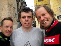 Weltmeister Wolfgang Eibeck, Newcomer und Nachwuchshoffnung Andreas Zirkl und Radlwolf