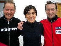Paralympicsilbermedaillengewinner Wolfgang Dabernig, Olympiasiegerin Gabriella Paruzzi und Erfolgstrainer Harald Rodlauer