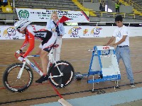 Radlwolf beim Start 3000m Verfolgung