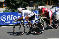 Alexander Hohlrieder und Radlwolf im Ziel