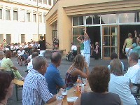 Rollstuhltanz beim Grillabend