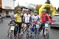Nils Kurz, Michael Kurz, Sieger Siegi Hochenwarter, Siegerin Sabine Harder und Radlwolf