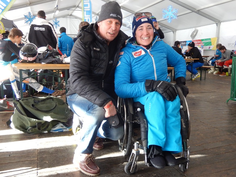 Radlwolf mit der erfolgreichsten österr. Para Ski Dame Claudia Lösch