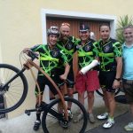 Michi Kurz, Biathlet Daniel Mesotitsch, Traiathlon Präsident Cristian Tammegger Radlwolf und Lifestyle-Bike Produzent Steff Ortner