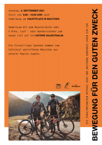 Plakat für „7. Radeln, Laufen und Wandern für den guten Zweck“