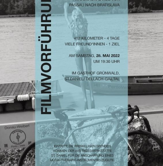 Filmvorführung Plakat „Radlwolf und Michi Kurz mit Freunden per Rad am Donauradweg“ Plakat : © Lea Kurz