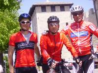 Die Kötschacher Radler Alfred Schmid, Daniel Obernosterer, Wolfgang Dabernig