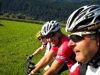 Eveline Strobl begleitete uns bis Obervellach bei Hermagor, Radlwolf und Kurt Strobl