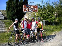 Manfred, Wolfi, Silke, Michi und Kurt am Colle San Bernardo