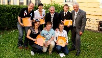 Radlwolf mit Landeshauptmann und Sportreferent Gerhard Dörfler,Landessportdirektor Reinhard Tellian und weiteren geehrten Sportlerinnen und Sportlern