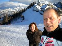Karin und Radlwolf in Maria Luschari