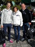 v.l. die Olympioniken Alexander Gehbauer MTB, Lisa Perterer Triathlon und Paralympic-Silbermedaillengewinner Wolfgang Dabernig