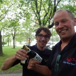 das erste Bier nach dem Höllenritt über 550 km von Trondheim nach Oslo, danke Andrew!
