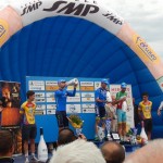 die italienische Radspitze am Podest beim "Memorial Marco Pantani"