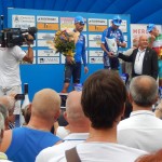 Siegerehrung mit Pantani`s Vater