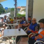 Ausfahrt mit den Senioren über 51 km v.l. Maria, Motz, Stefan, Franz, Radlwolf, Adi 91 Jahre und Bruno 87 Jahre (2016)