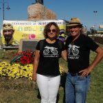 Karin und Radlwolf vor dem Marco Pantani Denkmahl in Cesenatico Foto: © Radlwolf