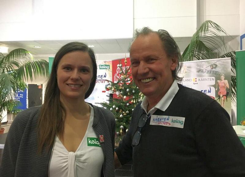 Österreichs bzw. Kärntens Sportlerin des Jahres, Weltmeisterin Vanessa Herzog mit Paralympic-Silbermedaillengewinner Wolfgang Dabernig