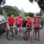 Manfred, Radlwolf, Silke, Kurt, Michael und Papagei Jako in Lourdes; Foto: © Radlwolf