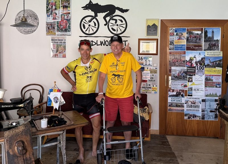 Michi Kurz zu Besuch bei Radlwolf bei seinem Wochenendausflug nach Hause; Foto: © Klaus Mamedof